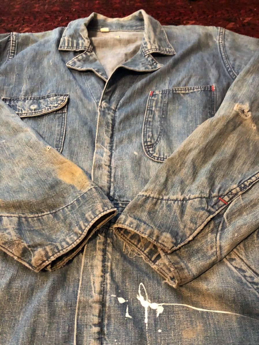 VINTAGE】1960's blue bell デニムオールインワン 40regular 雰囲気系