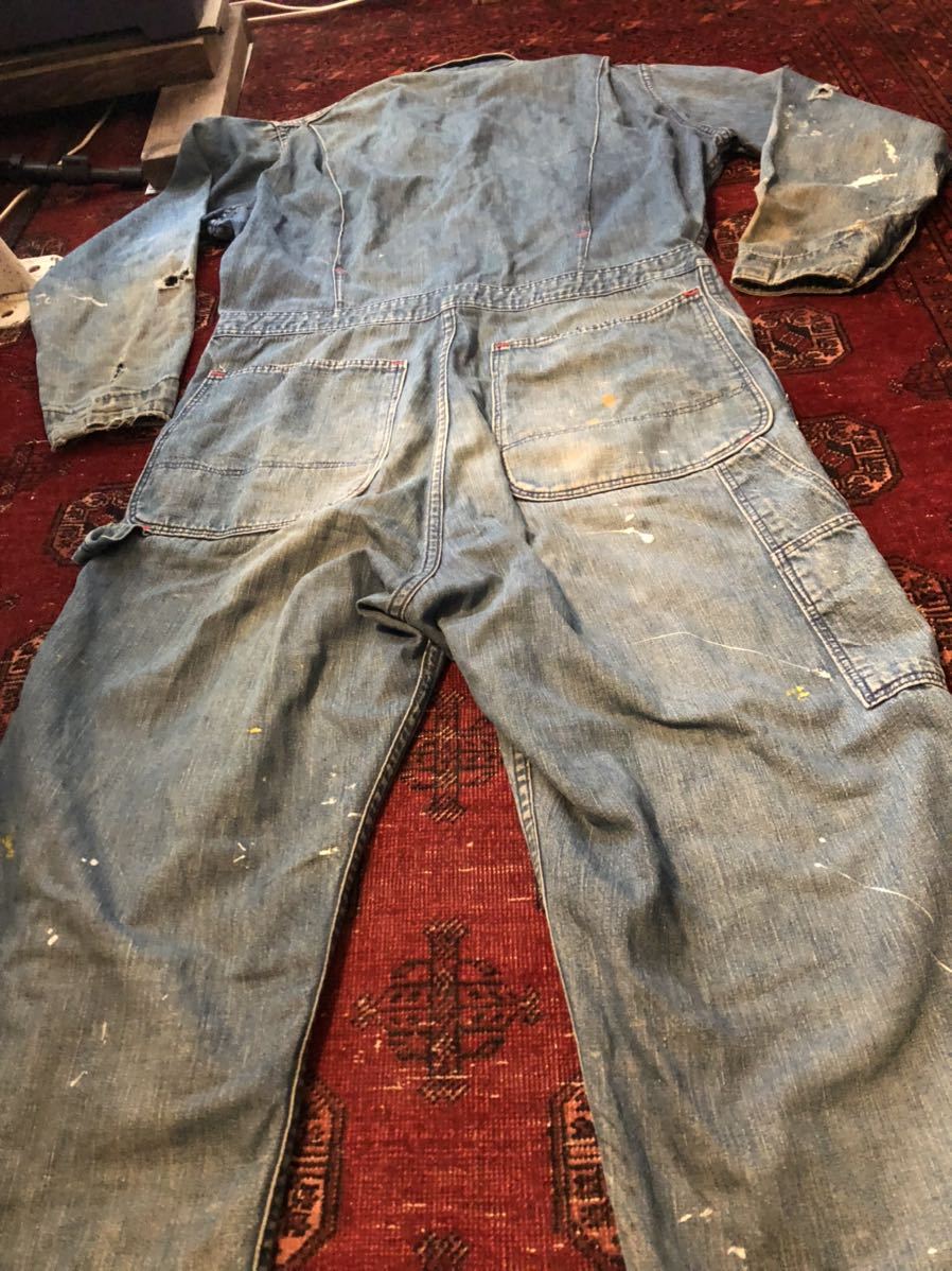 VINTAGE】1960's blue bell デニムオールインワン 40regular 雰囲気系