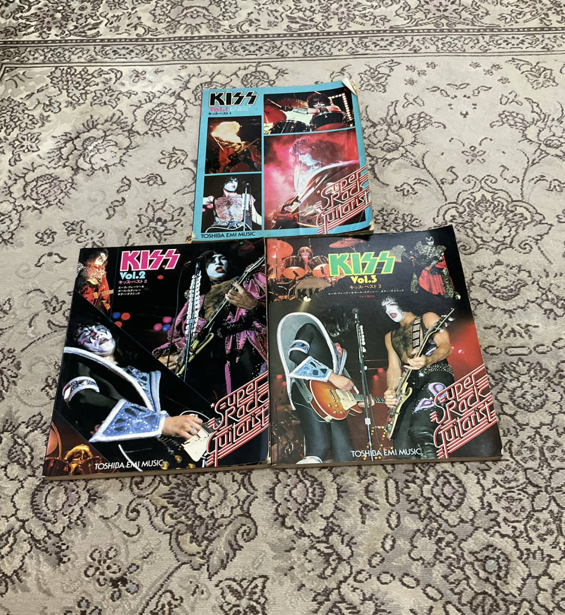 スーパーロックギタリスト KISSキッス1,2,3ギタースコア 3冊セット