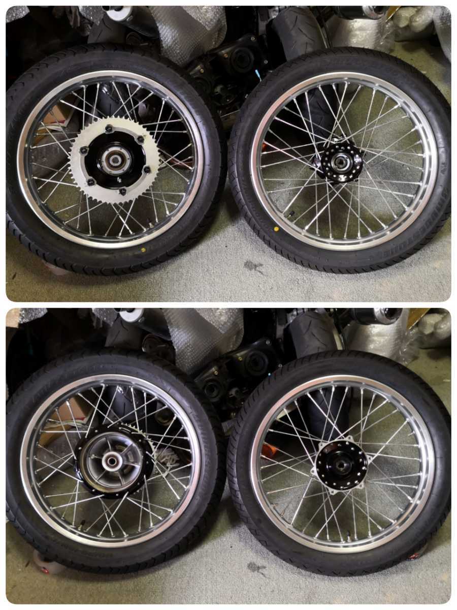 SR400 Final Edition ヤマハ純正 前後タイヤホイール 未走行 新車外し 