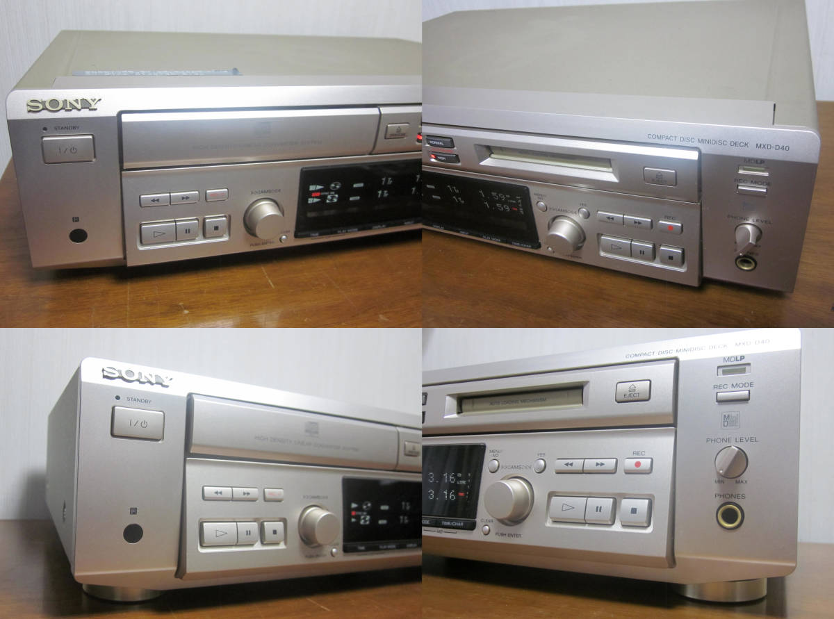 ☆ SONY ソニー CD/MDデッキ MXD-D40 MDLP リモコン RM-D44M 付き