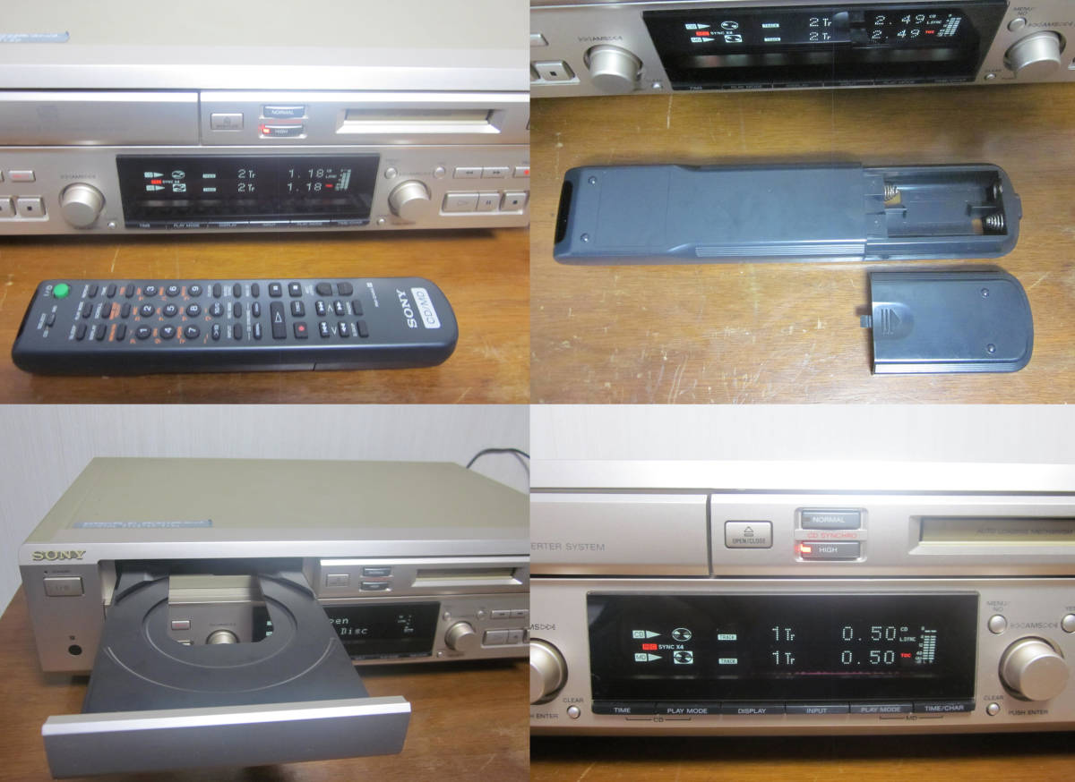 ☆ SONY ソニー CD/MDデッキ MXD-D40 MDLP リモコン RM-D44M 付き