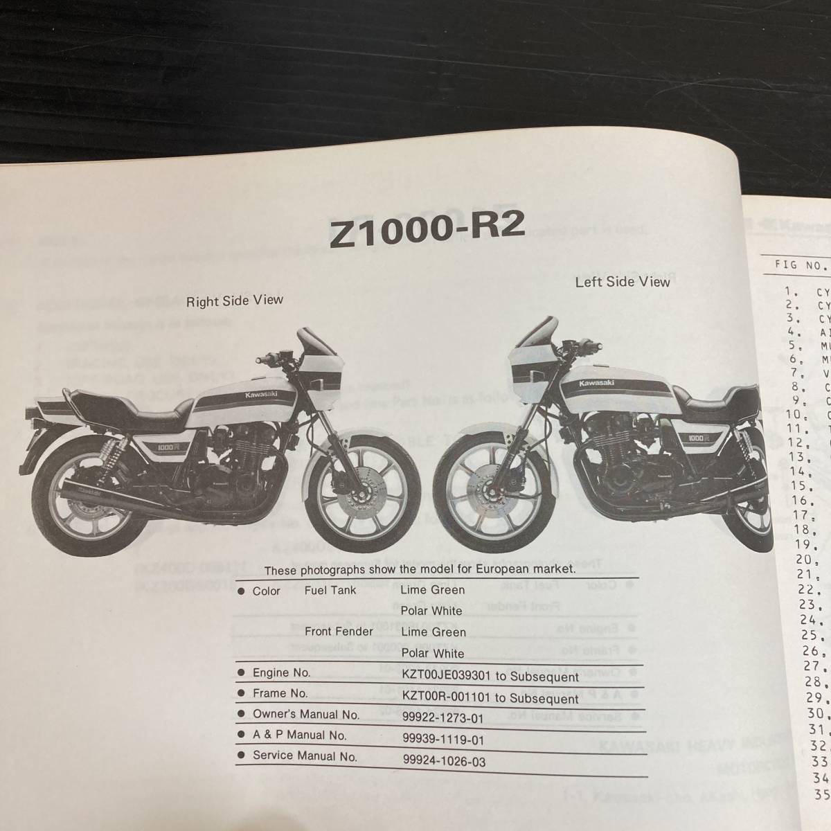 カワサキ Z1000R ローソンレプリカ パーツ カタログ 【公式通販】