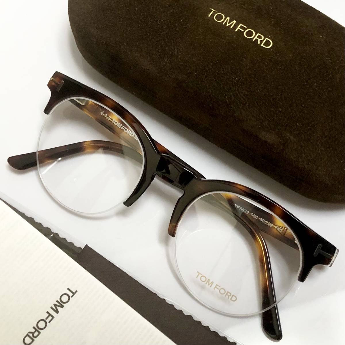 正規新品 イタリア製 TOM FORD TF5539 056 純正ケースと純正クロス付き トムフォード メガネ FT5539 | 送料無料