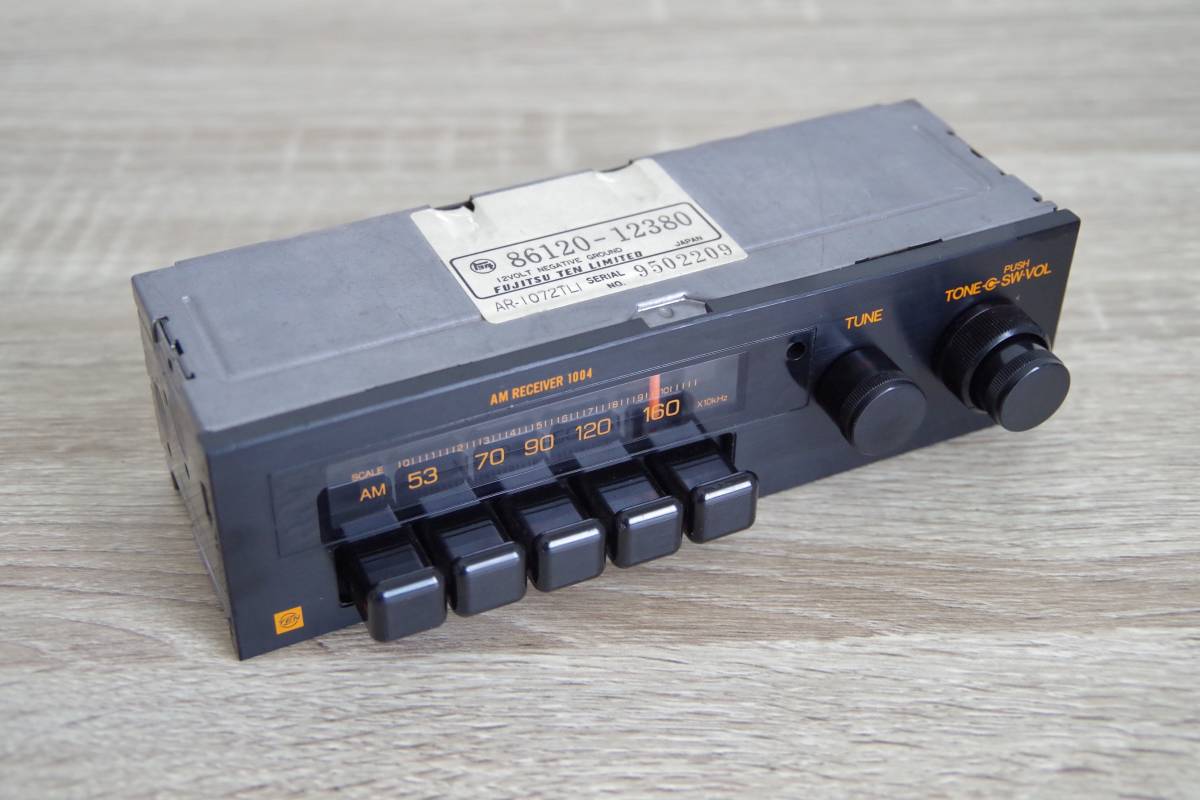 美品 AE86 トヨタ純正 オーディオ ラジオ 富士通テン 86120-12380 当時