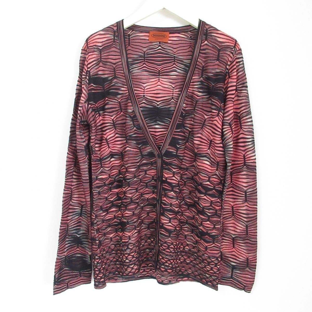 美品 クリーニング済 MISSONI ミッソーニ 総柄 Vネック ニット 