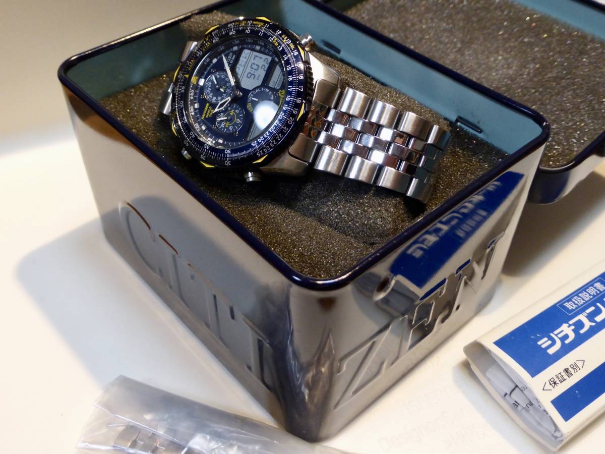 ♪CITIZEN シチズン ブルーエンジェルス アナデジ クロノグラフ  