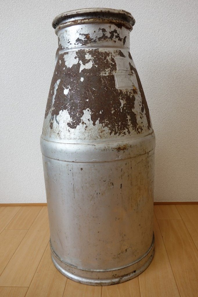 アンティーク 三和酪農 菅沼鐵工所 蓋付 ミルク缶 牛乳缶 ミルクタンク