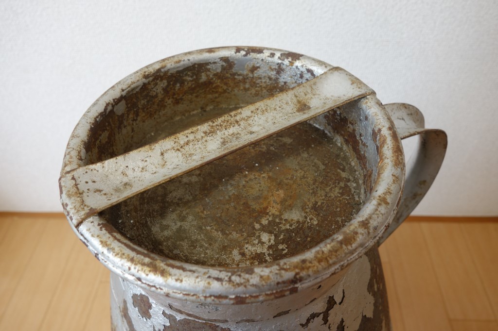 アンティーク 三和酪農 菅沼鐵工所 蓋付 ミルク缶 牛乳缶 ミルクタンク