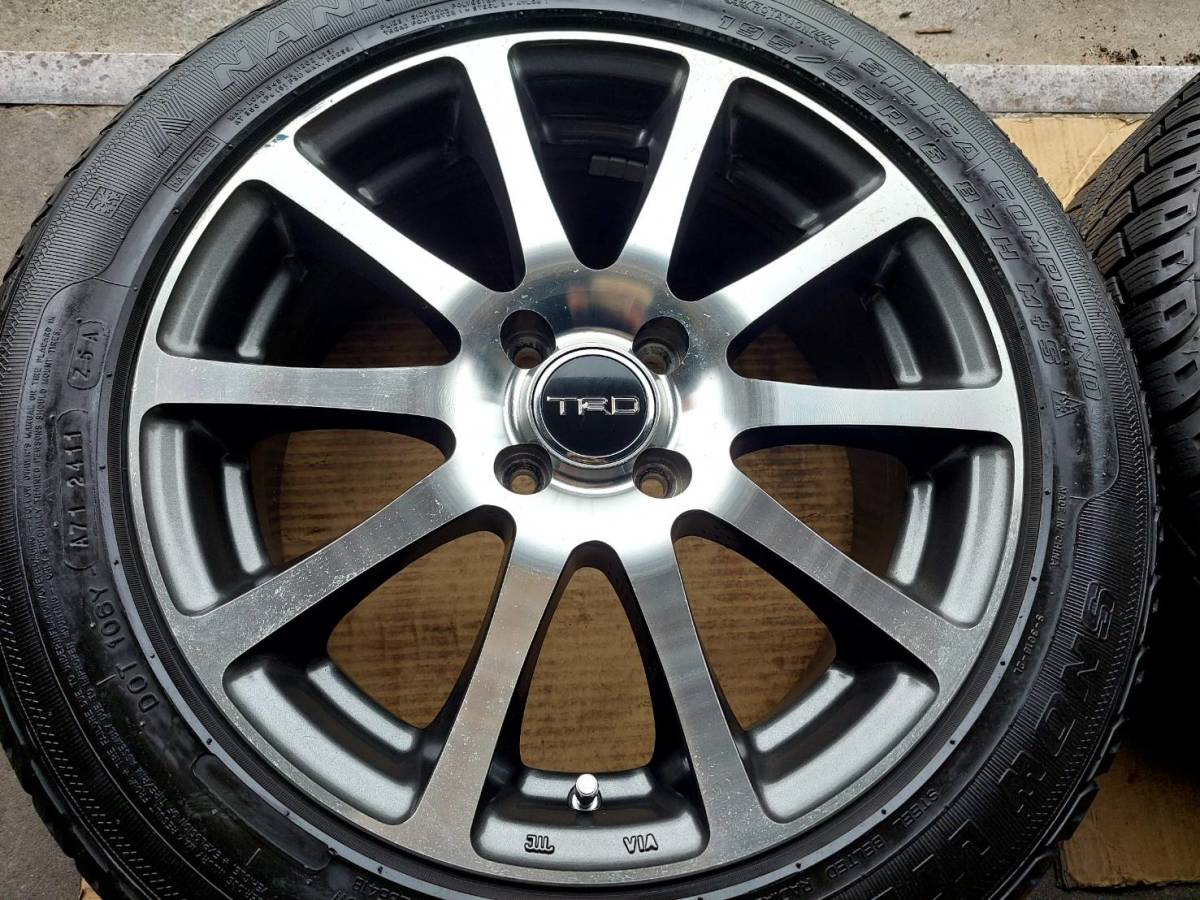 TRD TF4 6.5J-16インチ ET42 100-4H ダイヤモンドシルバーカット 