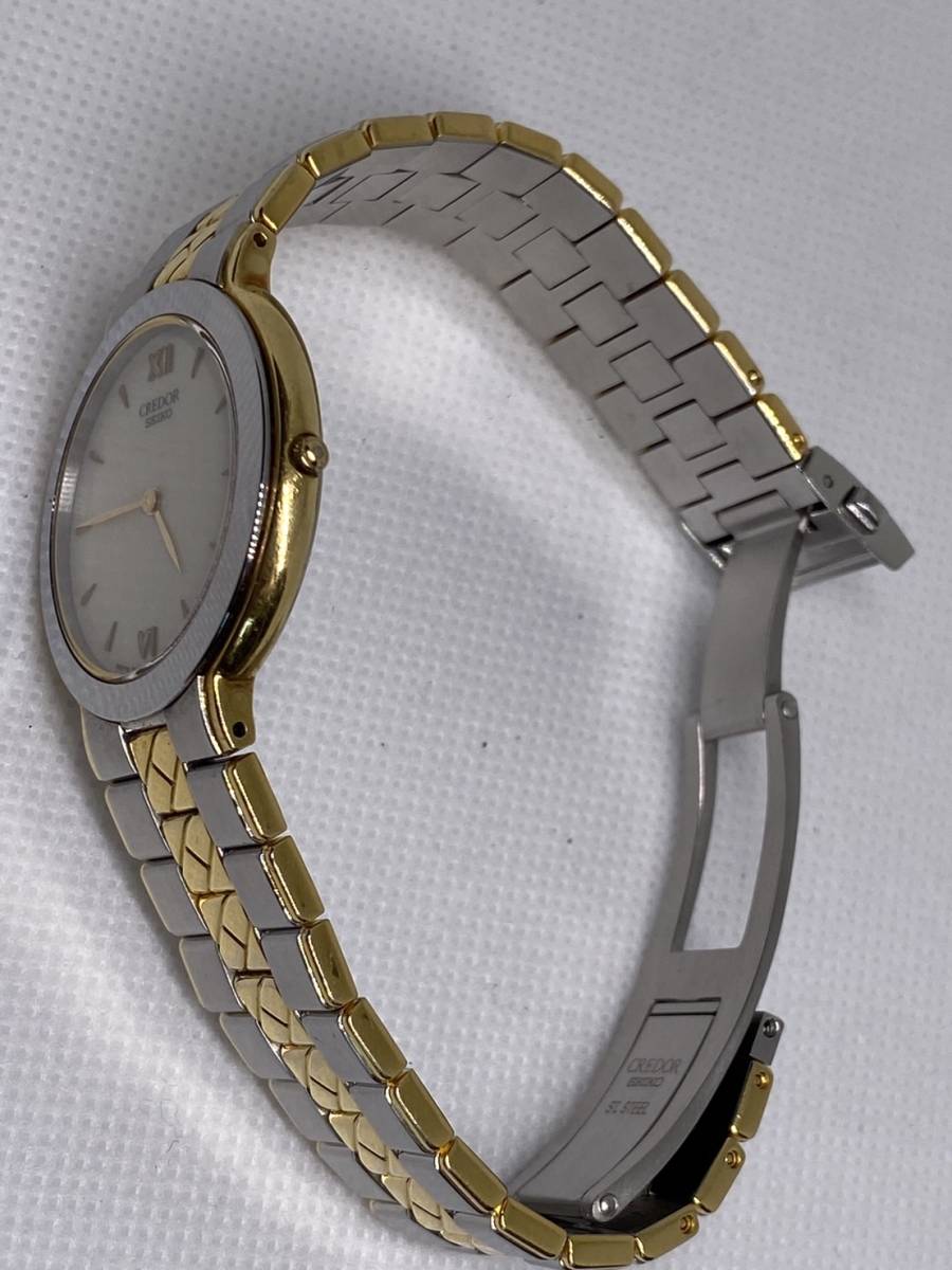 電池交換済 SEIKOセイコー CREDOR クレドール 18KT コンビ 8N70－6160