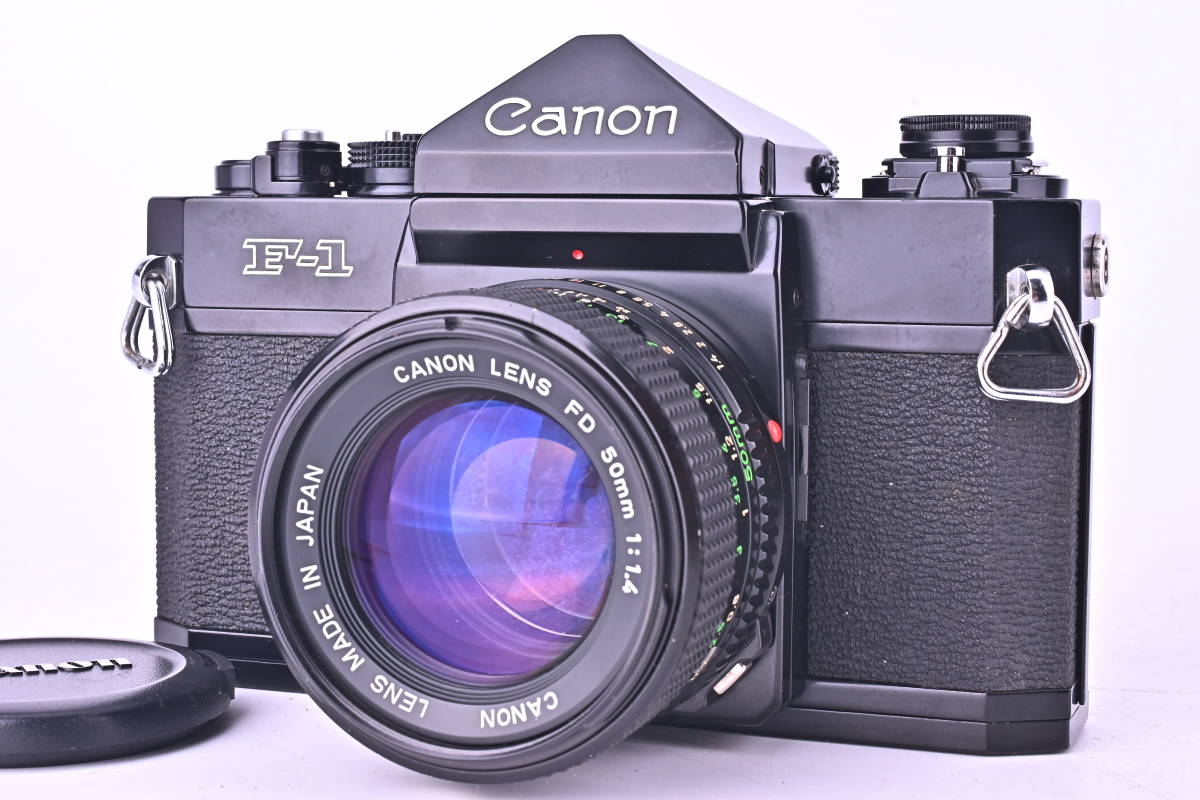 a323 Canon キヤノン 旧 F-1 前期 アイレベル New FD 50mm f/1.4 一眼レフ