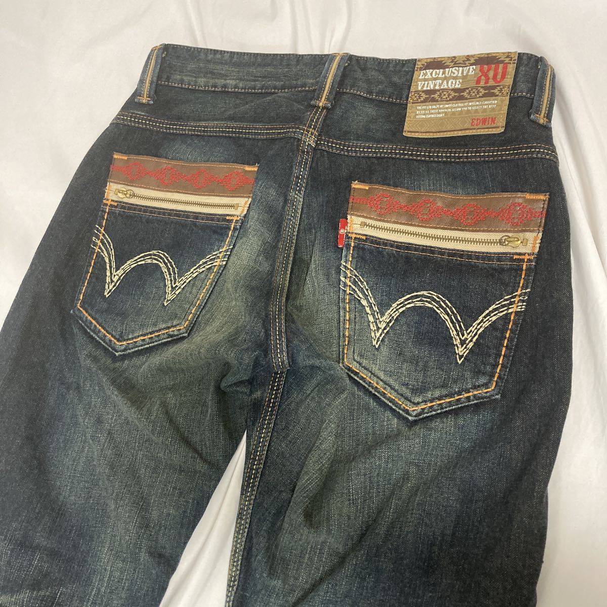送料無料！EDWIN エドウィ 444XVS ウエスタンジップ デニムパンツ 