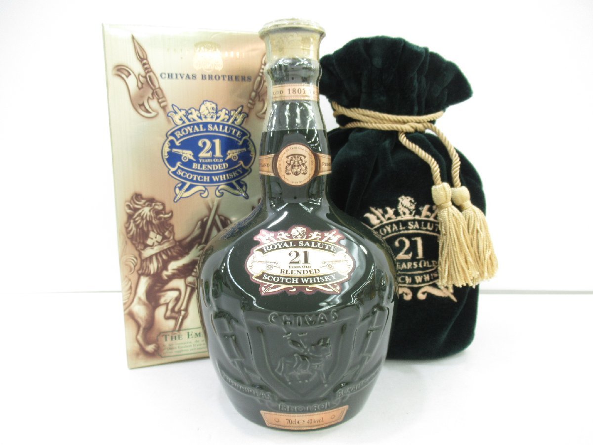 古酒 ROYAL SALUTE ロイヤルサルート 21年 緑 陶器 SCOTCH WHISKY