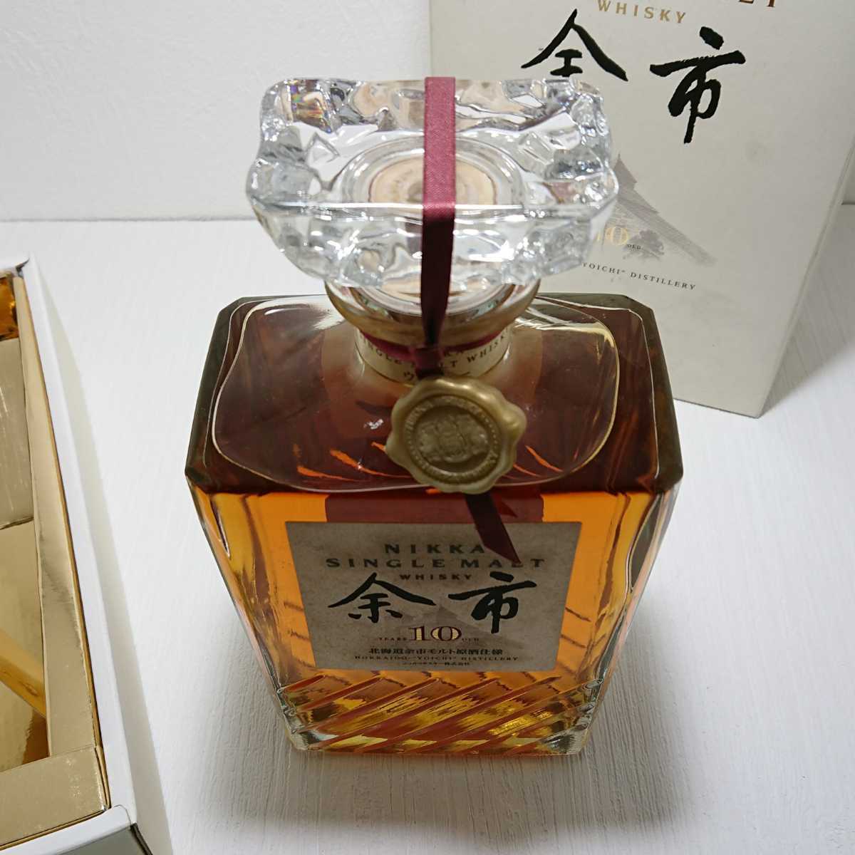 未開栓 古酒 NIKKA ニッカ 余市 10年 シングルモルト ウイスキー 角瓶