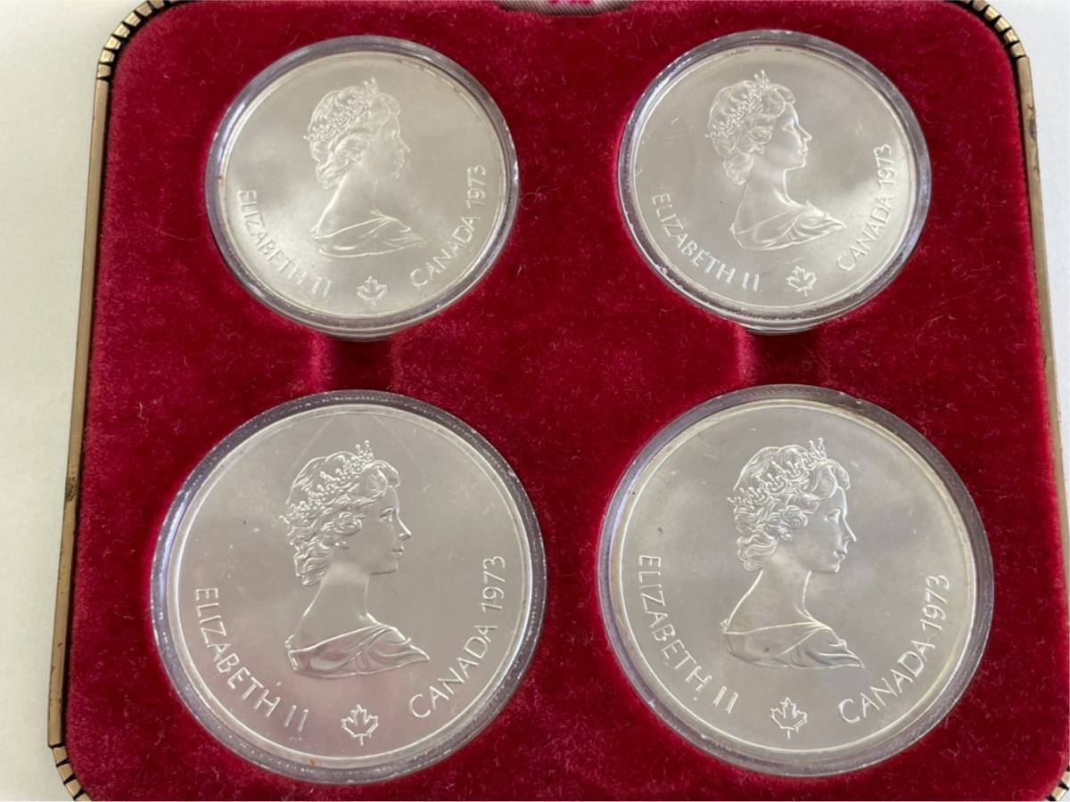 カナダ モントリオールオリンピック 記念硬貨 銀貨 メダル 1973 4枚 10 
