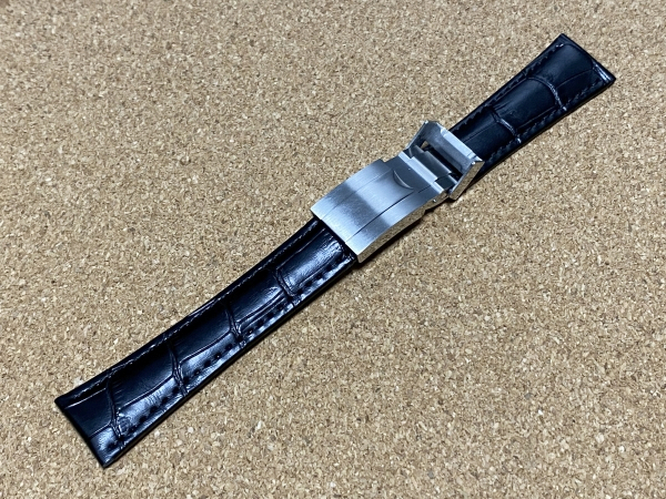 レザーベルト ブラック ラグ幅:20mm レザーバンド ベルト [ロレックス