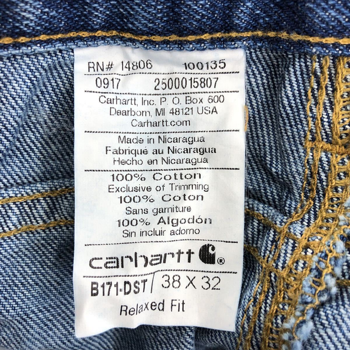 carhartt ペインターパンツ W38 ブルー カーハート ビッグサイズ 
