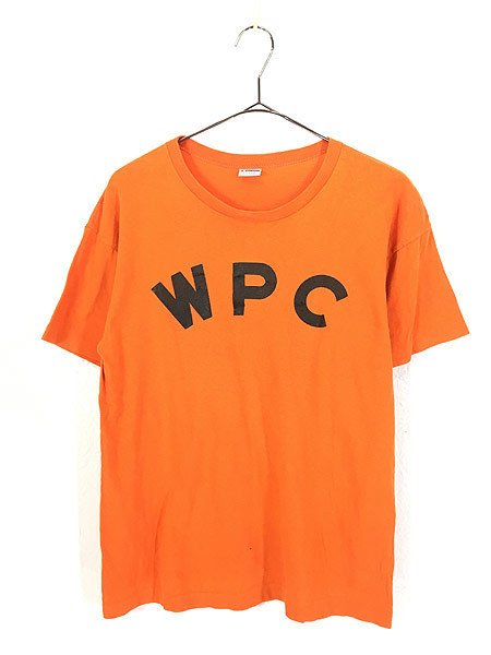古着 70s USA製 Champion 「WPC」 100%コットン Tシャツ L 古着