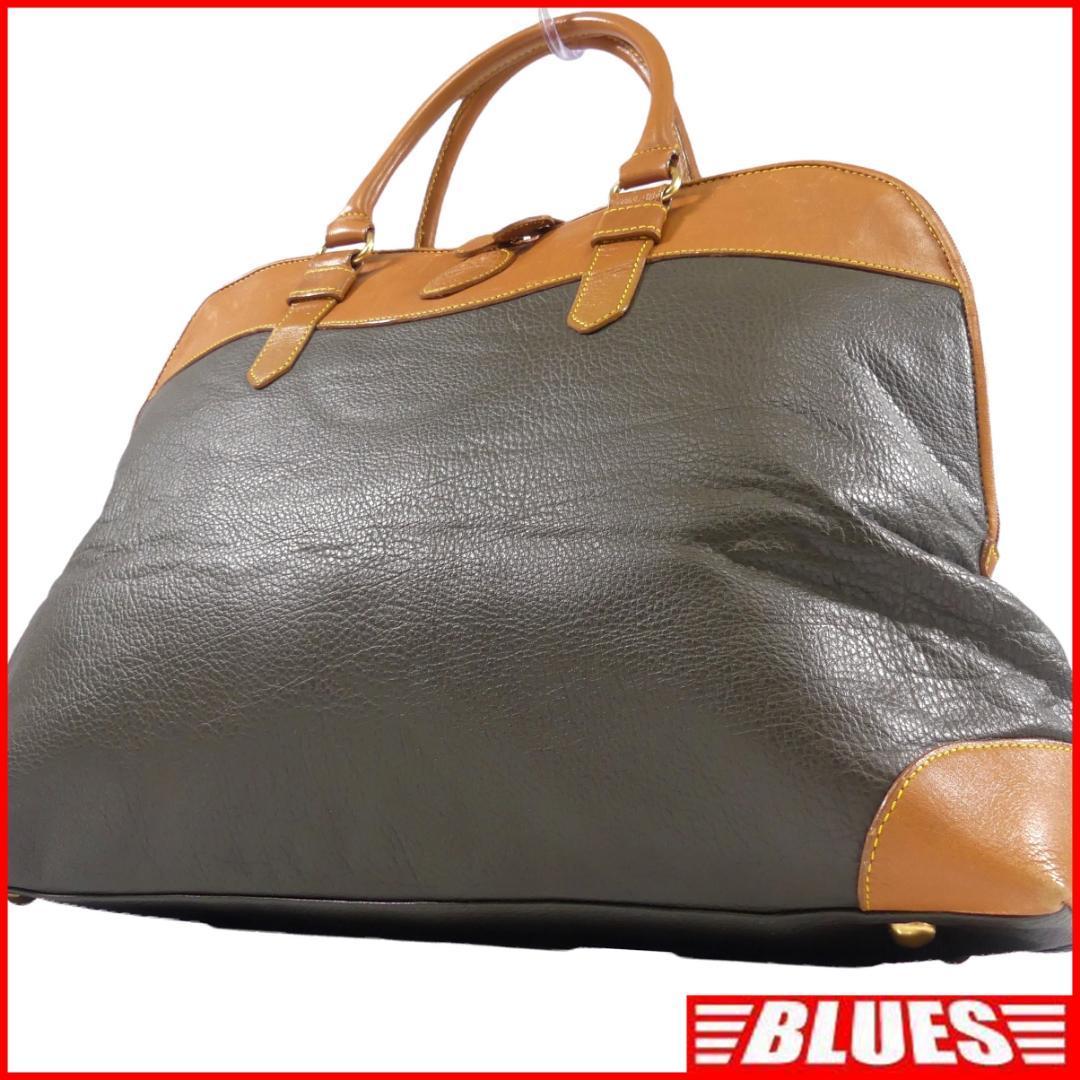 即決★CASTELLANI★オールレザーボストンバッグ カステッラーニ 茶 カーキ 本革 トラベルバッグ 本皮 トートバッグ 旅行 カバン 出張 鞄