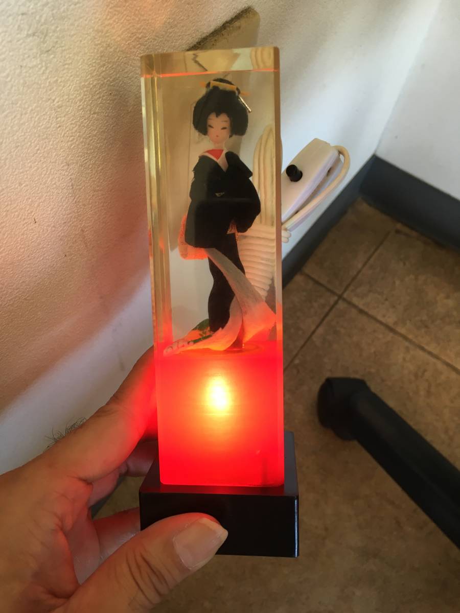 昭和レトロアンティーク水中花ライト 芸妓さん(雑貨)｜売買された