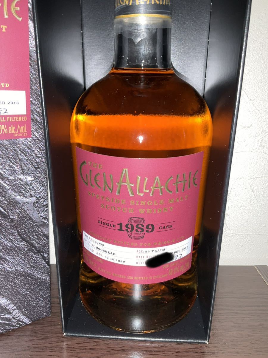☆ グレンアラヒー 1989 29年 ホグスヘッド for Whisk-e Ltd