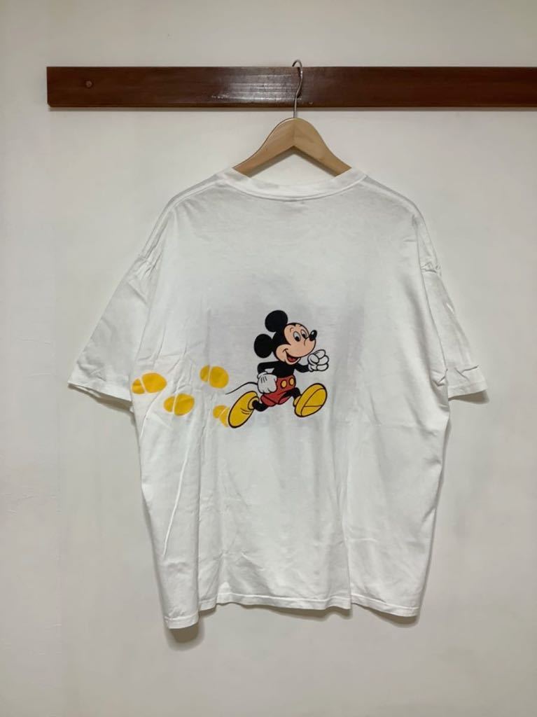 に948 USA製 Disney ディズニー プリント半袖Tシャツ ホワイト ビンテージ ミッキー