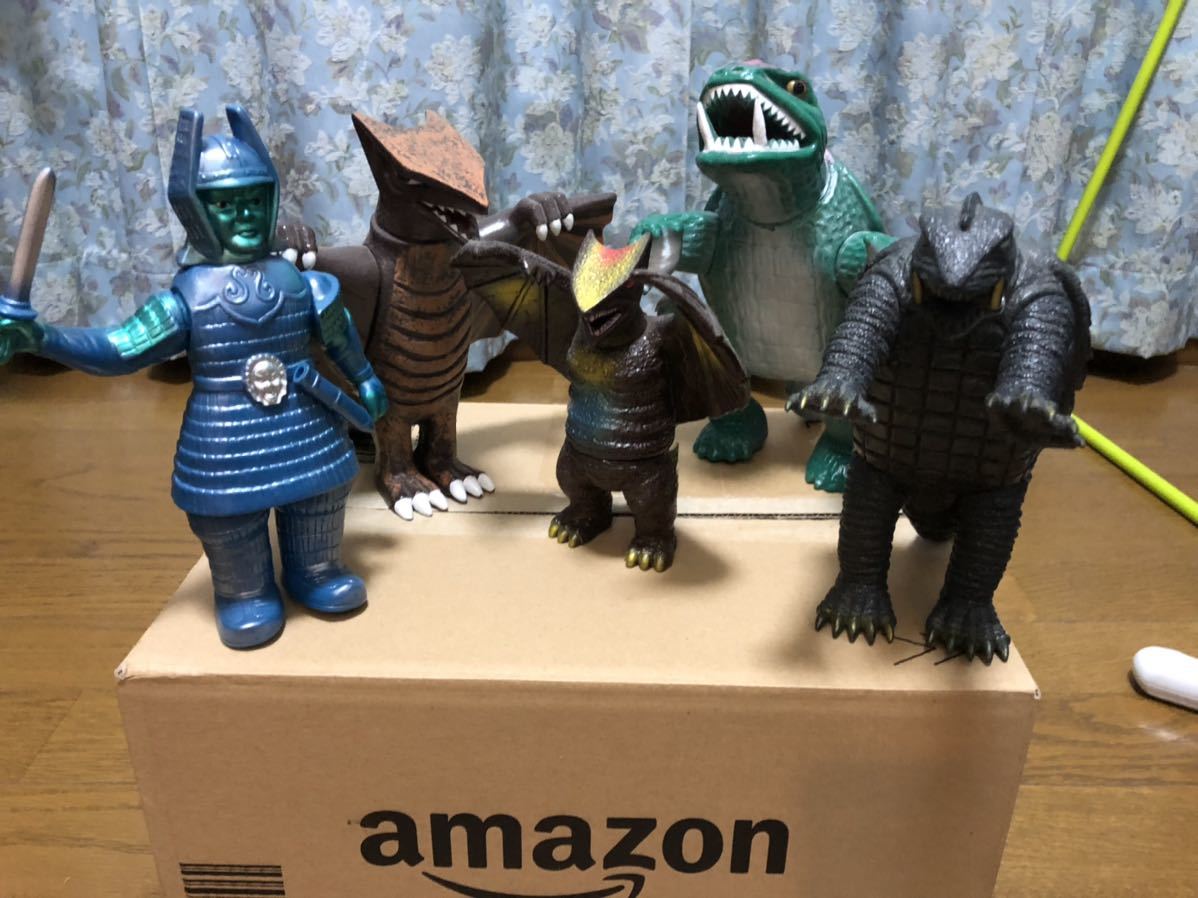 送料無料 ガメラ 大映怪獣 まとめて セット 大魔神 ギャオス 怪獣 ソフビ
