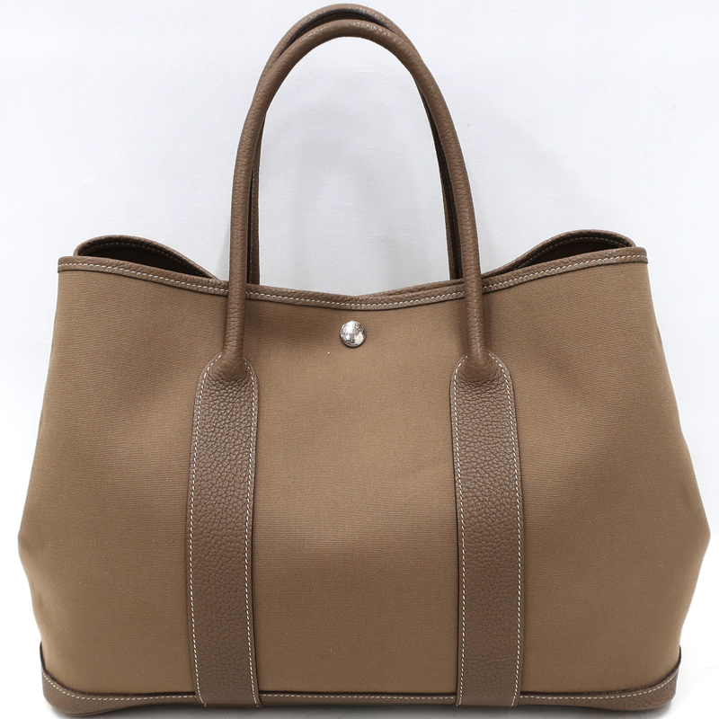 美品】HERMES／エルメス ガーデンパーティPM トワルオフィシェ 