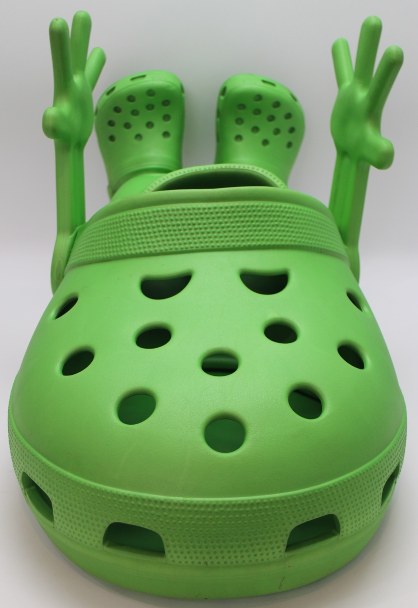 非売品 crocs クロックス クロスライト 特大サイズ フィギュア 緑 