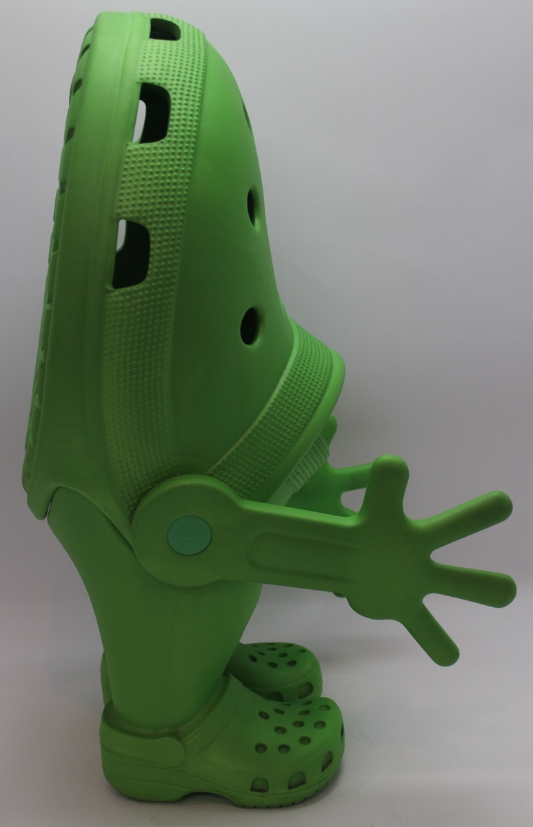 非売品 crocs クロックス クロスライト 特大サイズ フィギュア 緑 