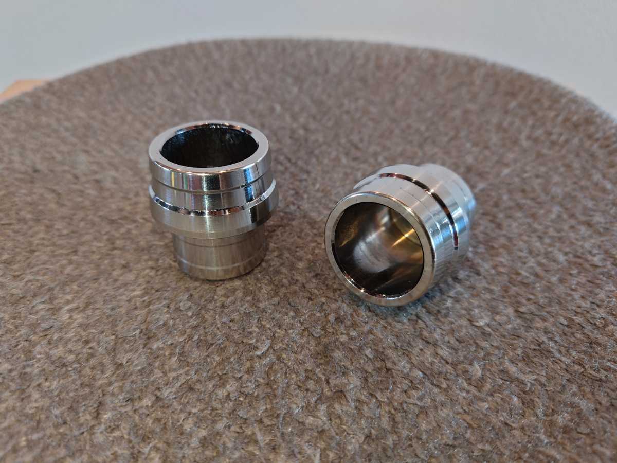 美品 フロントフォーク アクスル スライダー ガード メッキ モンキー 
