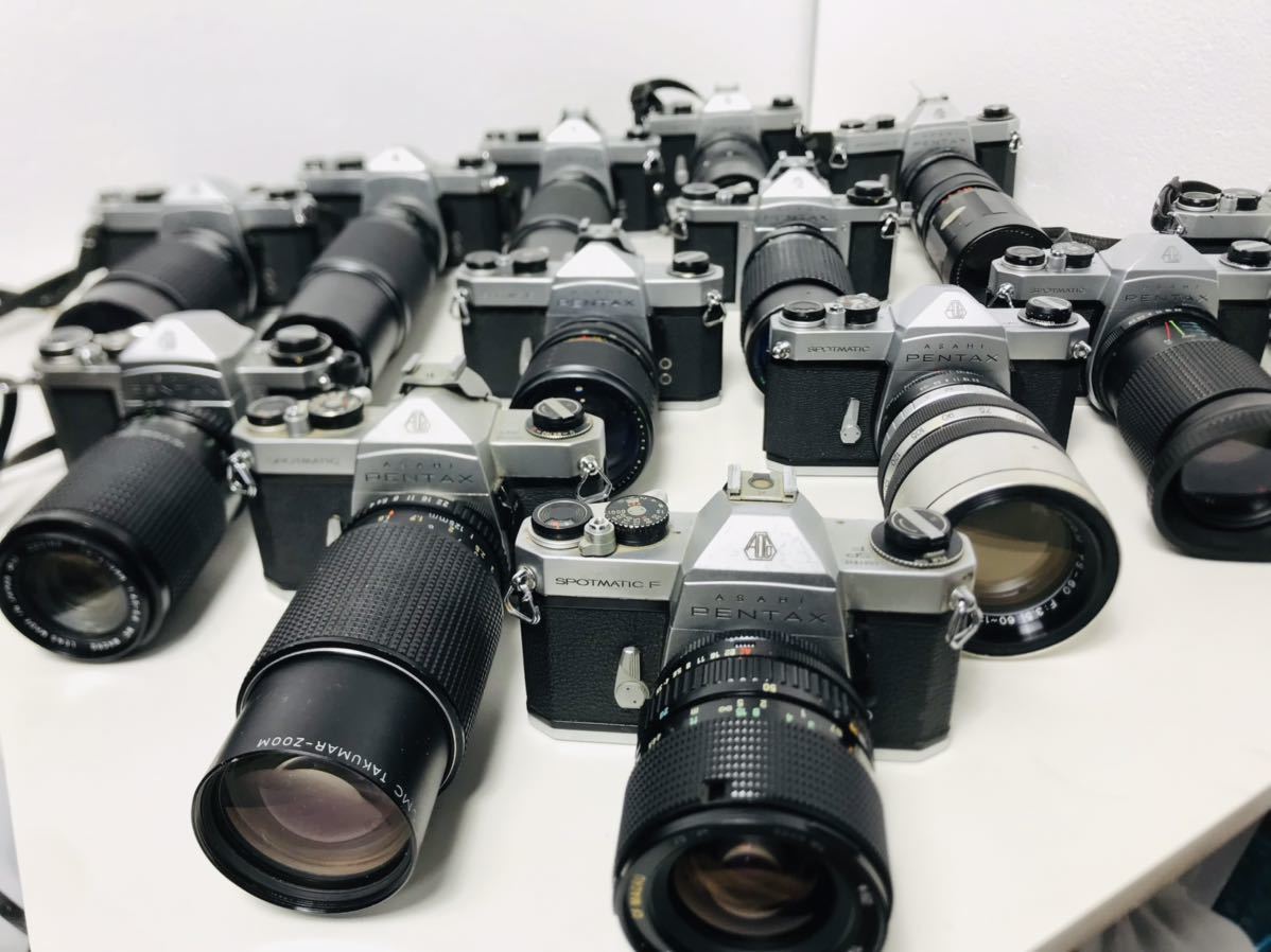 ASAHI PENTAX 一眼レフカメラ レンズ2本セット ジャンク品 ASAHI PENTAX フィルムカメラ 13台 まとめて SPOTMATIC SPOMATIC SP SP