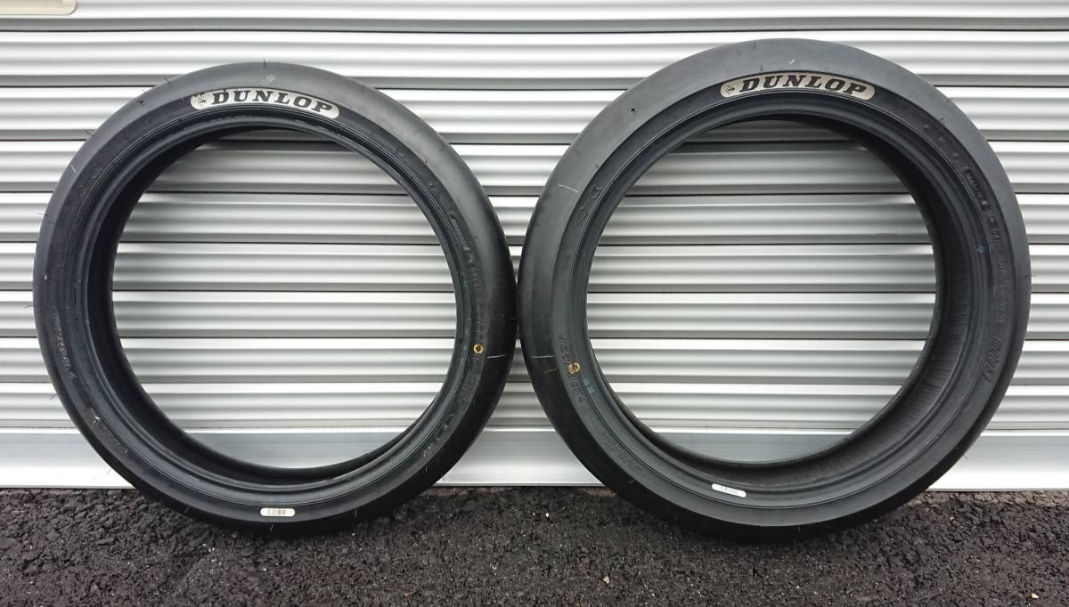 「dunlop Yahoo!オークション moto3」の落札相場・落札価格 - moto3 115&frasl;75R17 ⑨ 90&frasl;80R17 NSF250 スリックタイヤ前後セット ミディアム ダンロップ moto3(115&frasl;75R17)レーシングスリックタイヤ Moto3 スリック 0