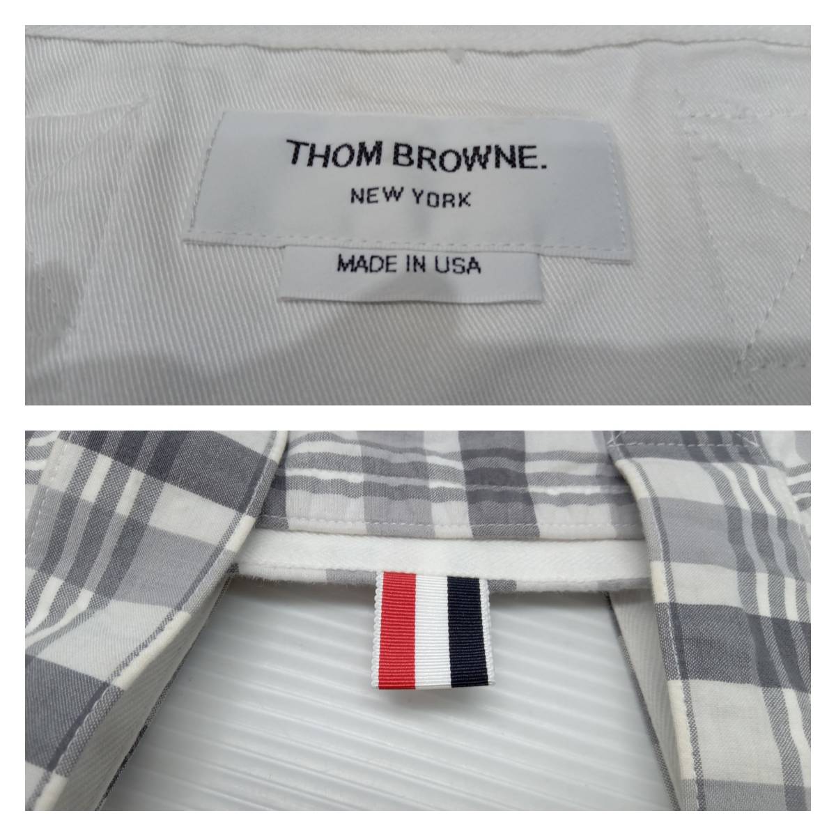 THOM NEW BROWNE. トムブラウン YORK ブラウン ロゴネームワッペン トリコロール | ニューヨーク BROWNE アパレルウェブ：アパレル BROWNE／トム マチ付き 米国製 トム・ブラウンさんお久しぶりにお会いしました！
