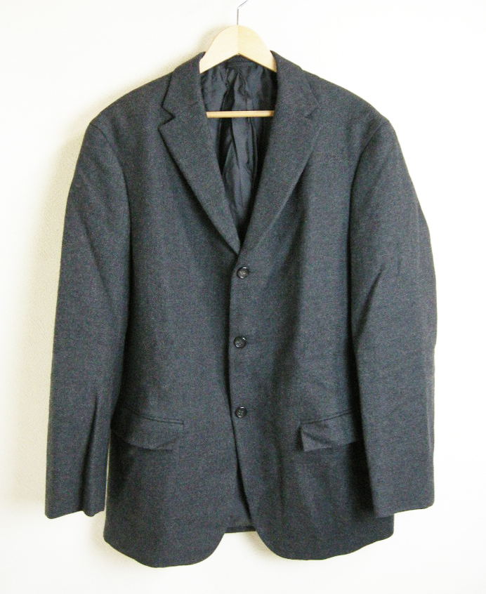 定価15万円■JIL SANDER【ジルサンダー】グレー ウール アルパカ混 ジャケット・50■