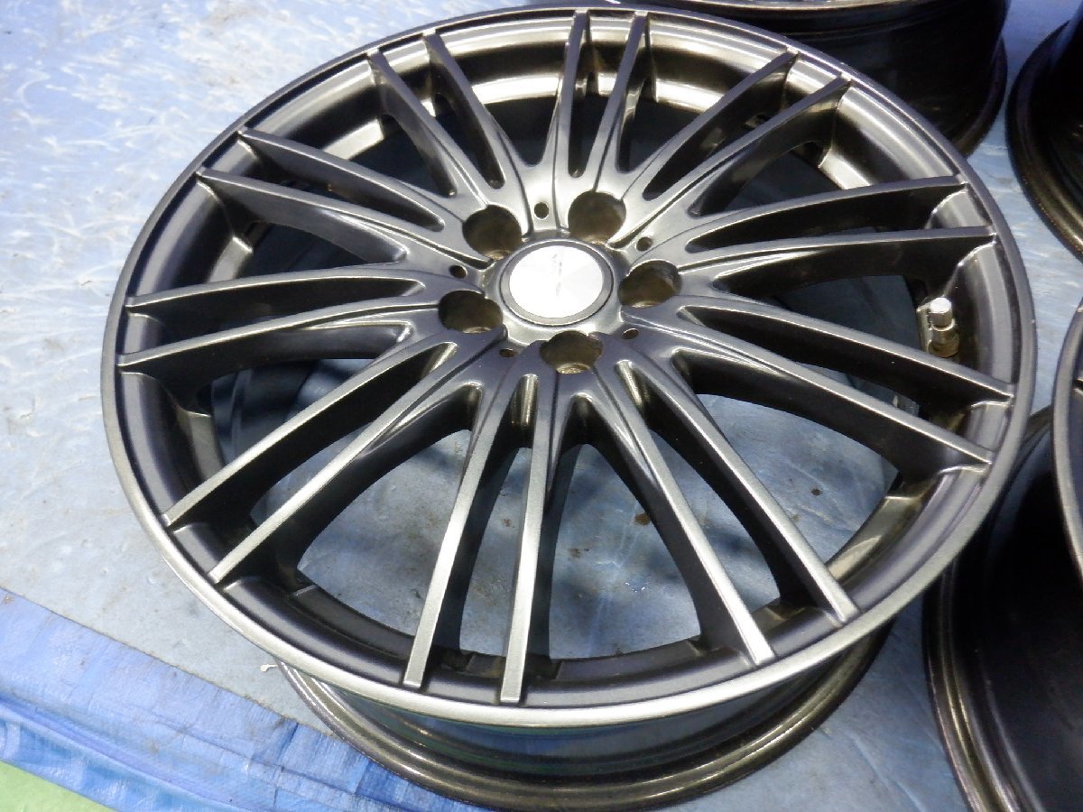 weds 17インチ アルミホイール 4本セット 17×7J +47 5-100 ガンメタ