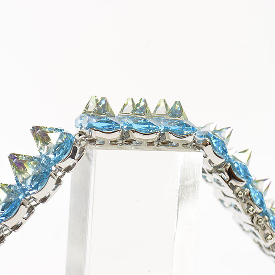 Swarovski スワロフスキー チョーカー クリスタルx金属素材 ブルーx 