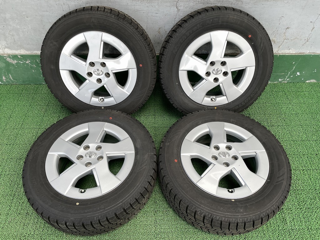 トヨタ プリウス純正ホイール!! 15x6J +45 冬タイヤ付き 195/65 4本セット