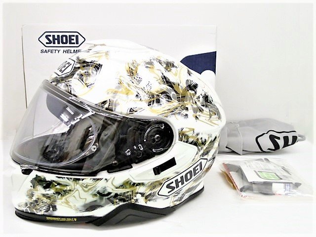  N 大関質店 バイク用ヘルメット ショウエイ GT-AirII コンジュール ホワイト/ゴールド 2020.11製(ヘルメット)｜売買されたオークション情報、yahooの商品情報をアーカイブ公開 - オークファン ヘルメット