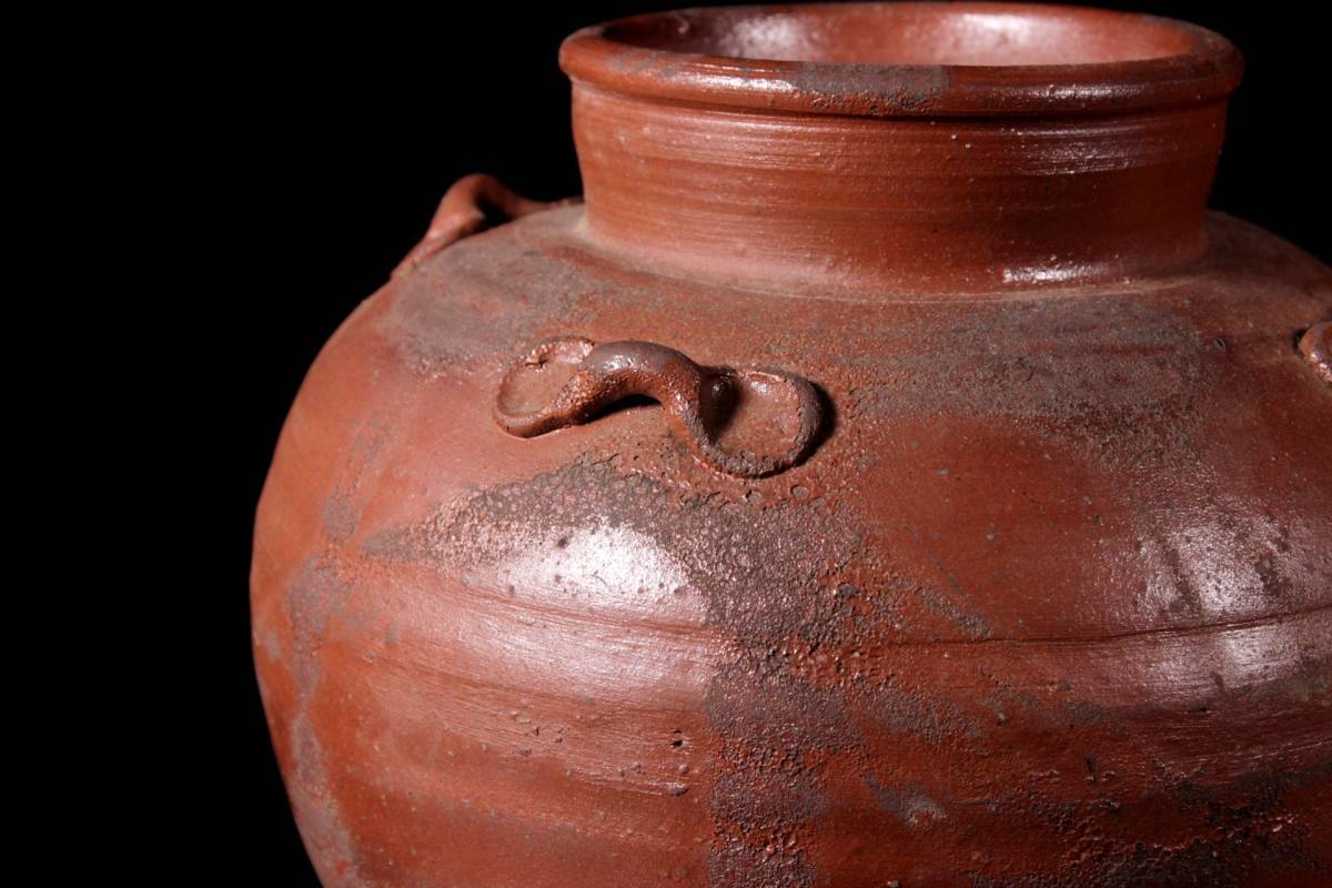 錵 時代 備前焼 壷 3点纏めて 三耳 四耳 唐物骨董 O260
