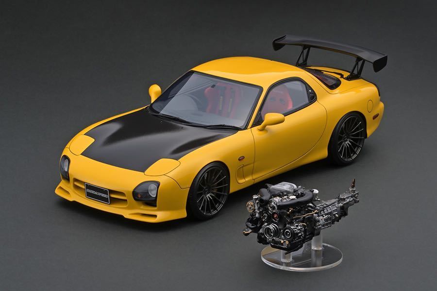 ミニカー 1/18 Mazda FD3S Mazda Speed Aspec Yellow 新品未開封] 限定25台 1/12 IG1838 Mazda RX-7 (FD3S) Mazda Speed