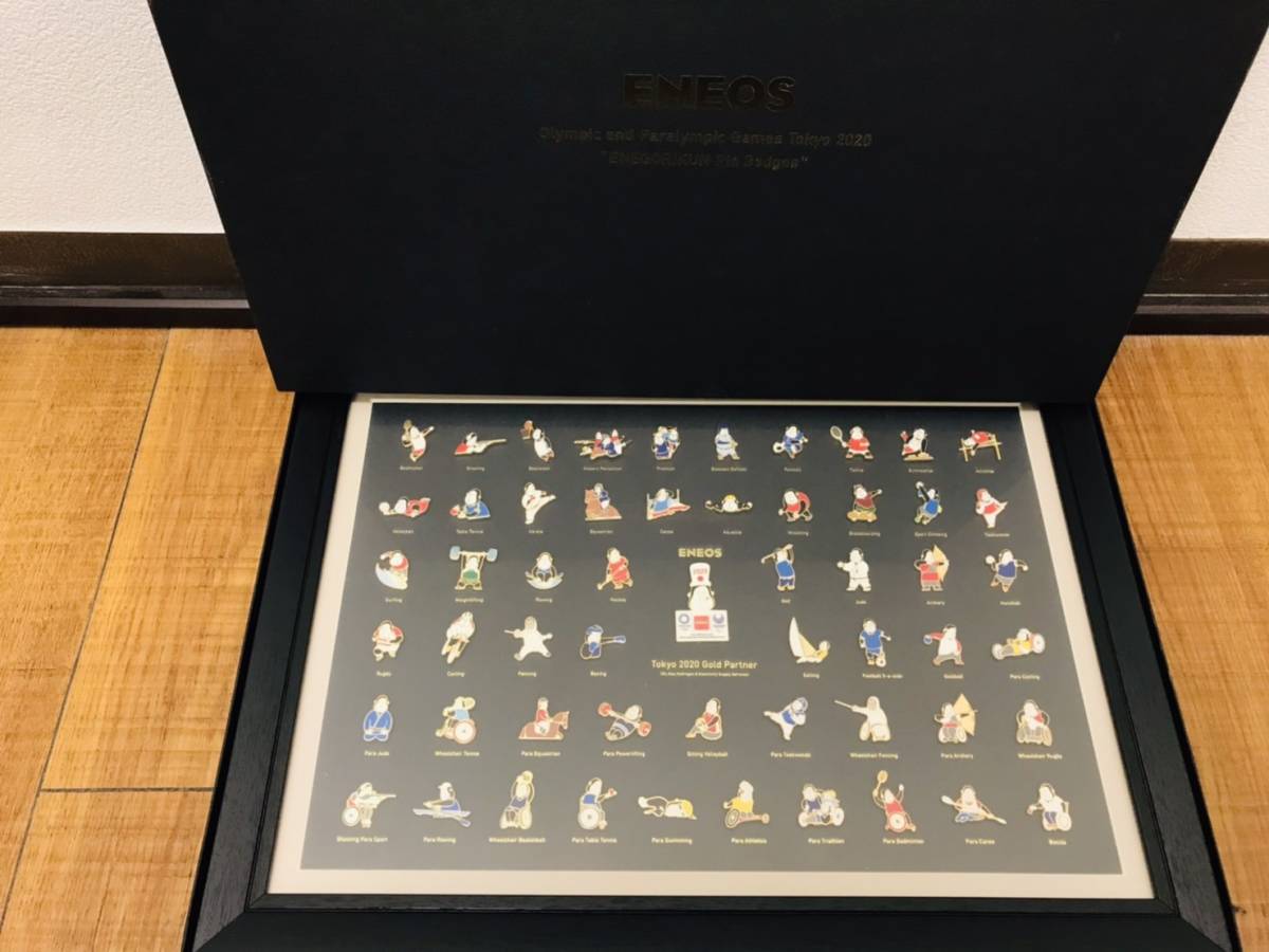 ENEOS エネゴリ 東京2020オリンピック オリジナル額装ピンバッジセット