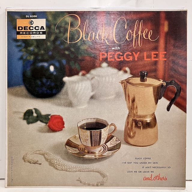 ●即決VOCAL LP Peggy Lee / Black Coffee jv2792 米オリジナル(Lpとしての)、Dg Flat Mono ペギー・リー
