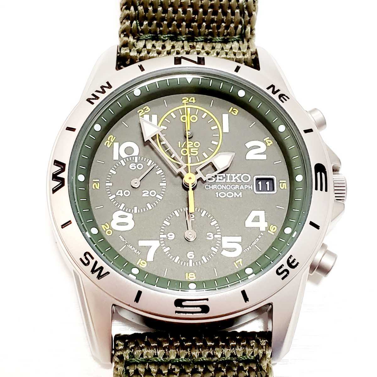 □【稼働品/美品】SEIKO セイコー クロノグラフ 腕時計□7T92-0DX0 