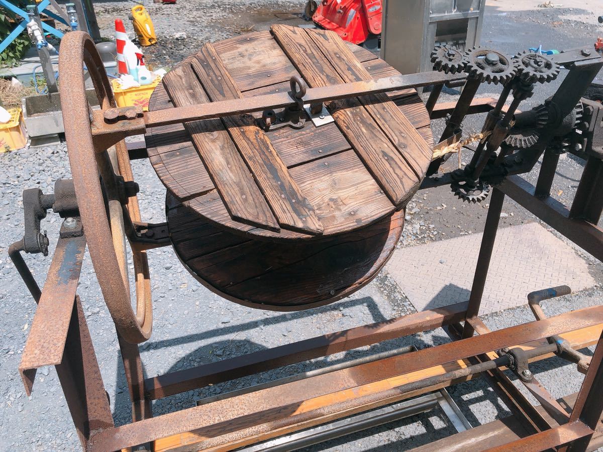 中古 動作品 製縄機 レトロ 古民具 縄編み機 縄あみ機 縄ない機 製縄 