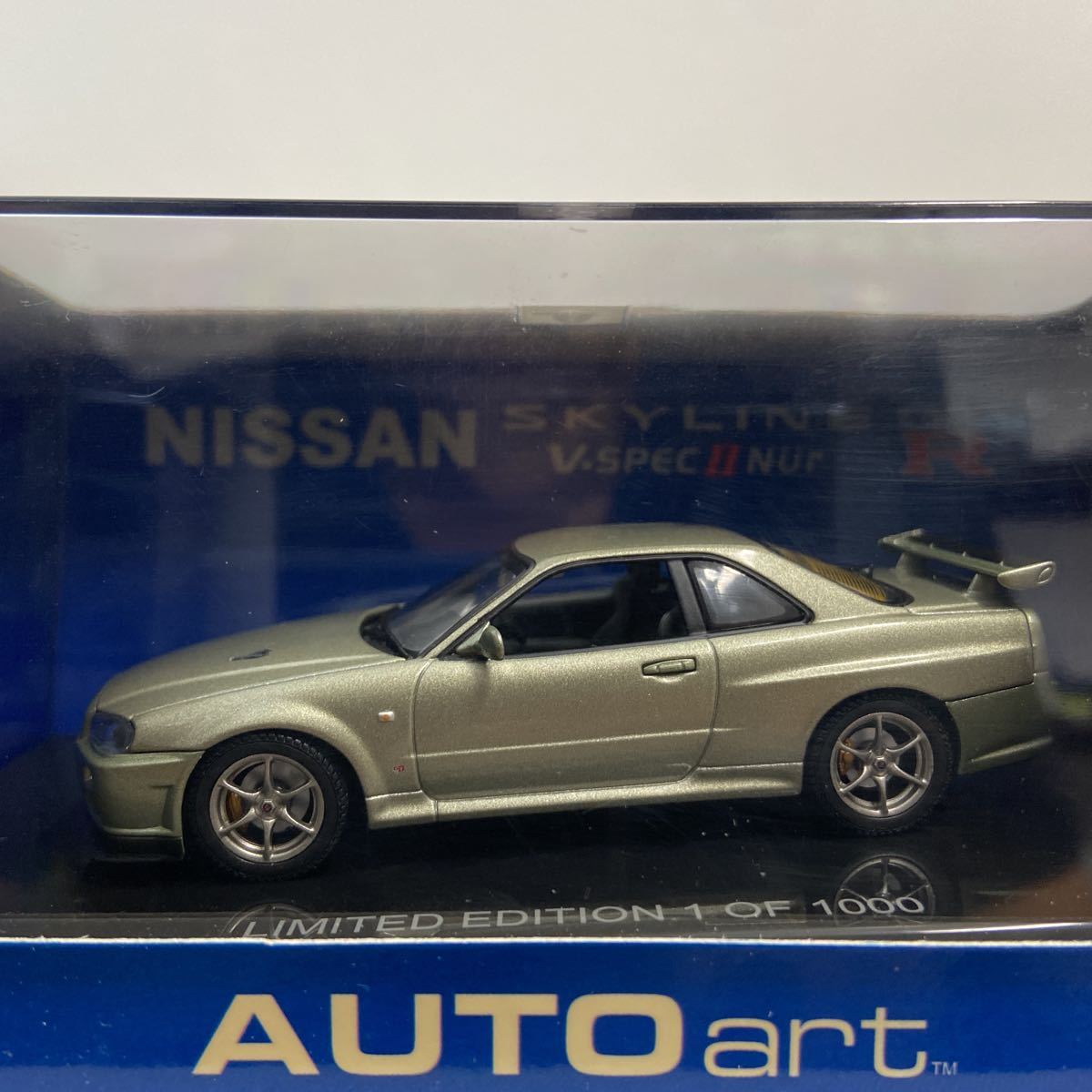 限定1000台 AUTOart 1/43 NISSAN SKYLINE R34 GT-R V-specⅡ Nur 