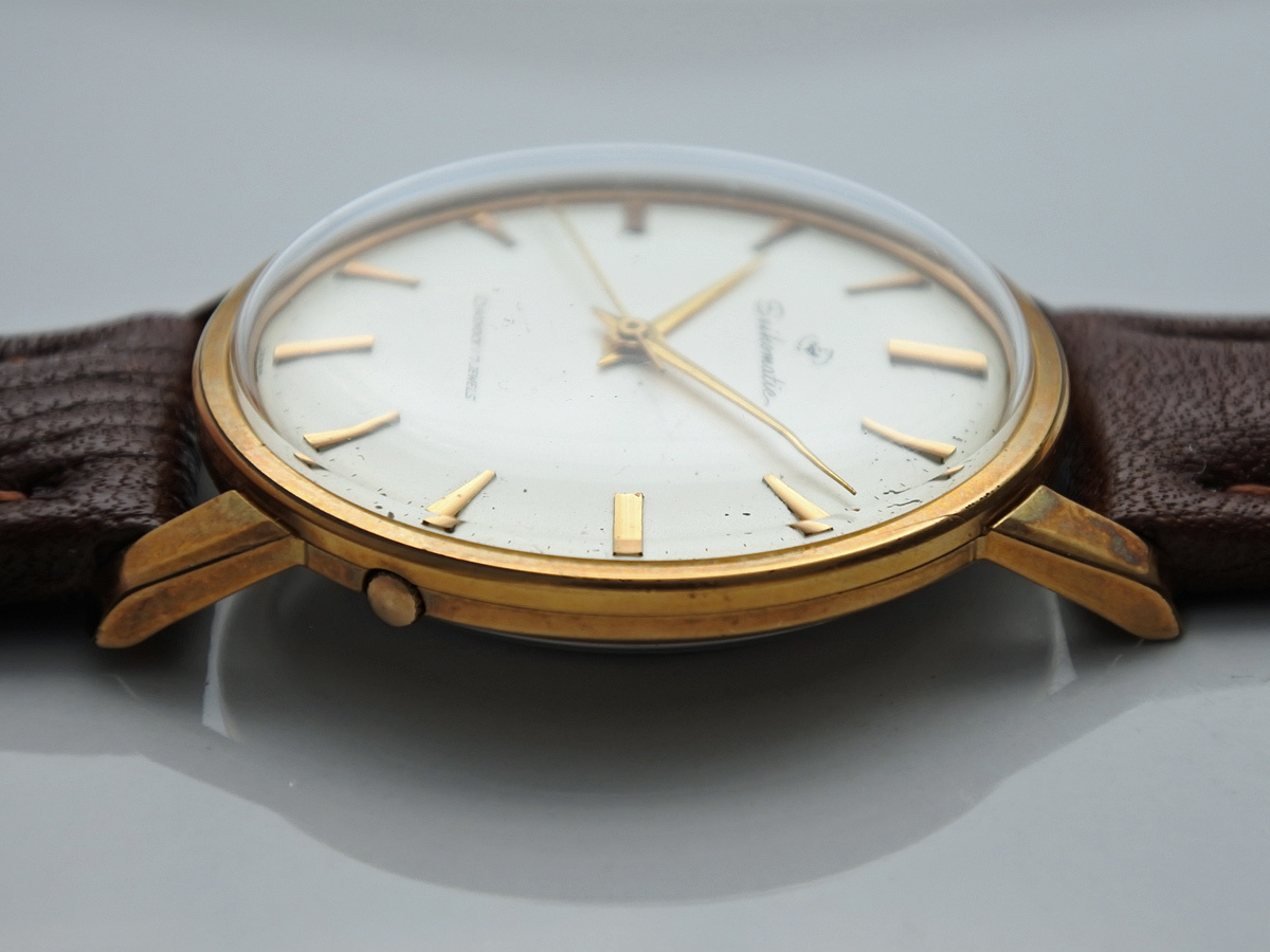稼動品】 セイコーマチック 17石 自動巻 金メッキケース J14099DE 
