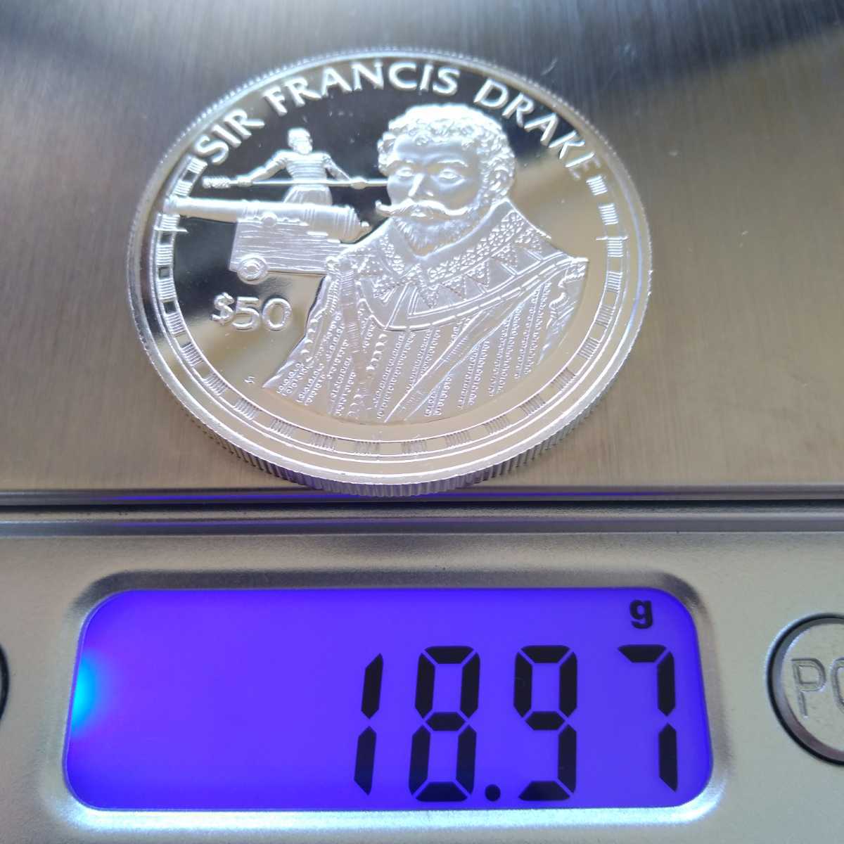 フランクリンミント社 クック諸島 Cook Islands 50ドル銀貨 1988年 マルコ・ポーロ (偉大な