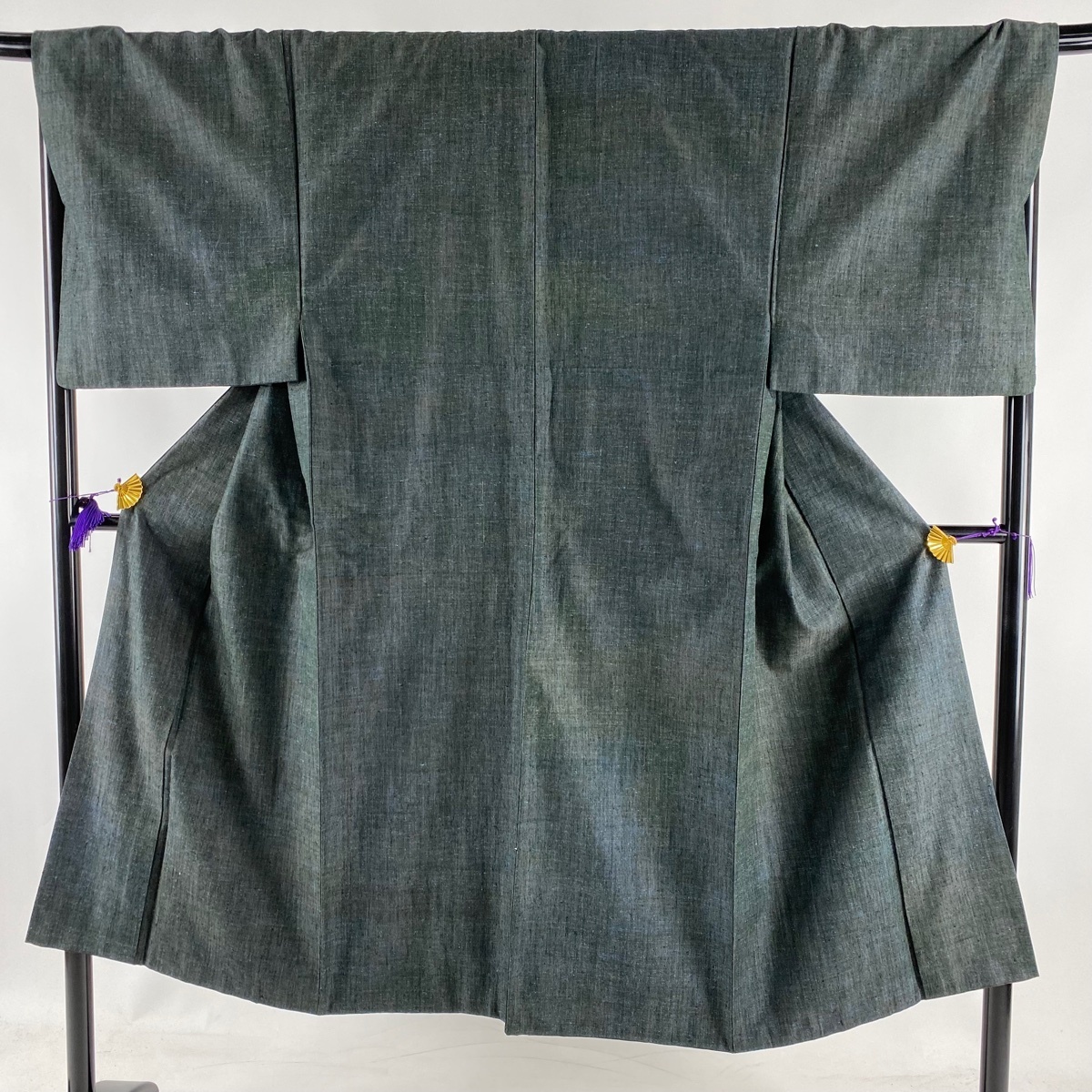 定番，人気セール 男着物 名品 アンサンブル 結城紬地 深緑 袷 140cm 69cm S 正絹(一般)｜売買されたオークション情報、yahooの商品情報をアーカイブ公開 - オークファン 一般